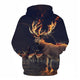 3D Graphic Printed Hoodies Wapiti