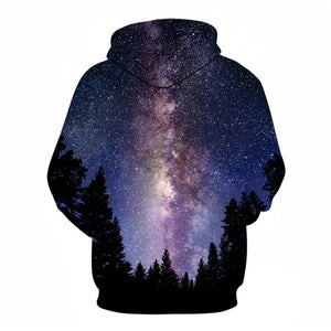 3D Graphic Printed Hoodies Sky