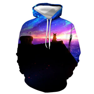 3D Graphic Printed Hoodies Cat