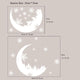 Snow Crescent Electrostatic Wall Sticker